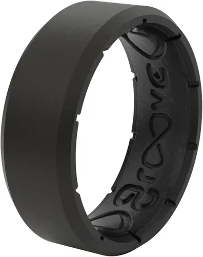 Miniatura 6 de Groove Life Edge Silicone Ring - Breathable Rubber Wedding Rings for Men, Lifetime Coverage, Unique Design, Comfort Fit Ring