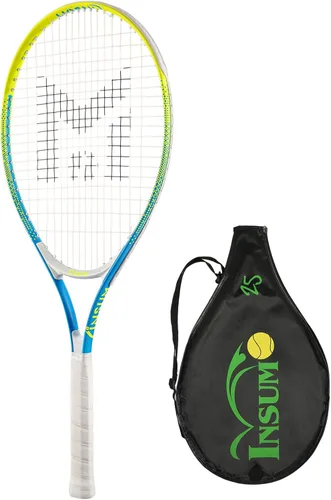 INSUM 17-25 inch Kids Tennis Racket for Aged 2~12 Starter, Multi-Color & Size Toddlers Tennis Racket for Boys & Girls Beginner, Come with Shoulder