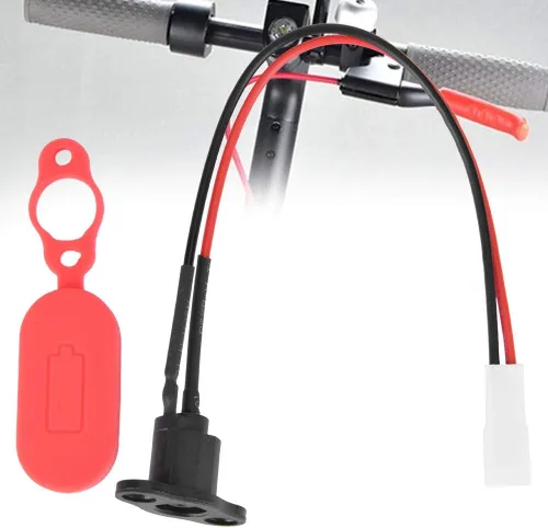 Miniatura 3 de Conector de enchufe del cargador de batería, conector de carga de silicona con cubierta para accesorios de scooter eléctrico M365
