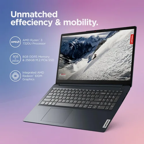Miniatura 3 de Lenovo IdeaPad - Computadora portátil, pantalla de 15.6 pulgadas 1920 x 1080 (FHD), procesador AMD Ryzen 3 7320U, 8 GB LPDDR5 RAM, 256 GB SSD, Wi-Fi