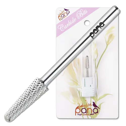 Miniatura 15 de PANA Broca de carburo en forma de cono profesional de 3/32 pulgadas, tamaño de vástago de 3/32 pulgadas, broca de uñas para manicura y pedicura, DLC