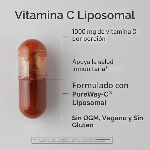Miniatura 2 de Sports Research® Suplemento de Vitamina C Liposomal de Alta Potencia 1000 mg – Certificado Vegano, Sin OMG, Sin Gluten Antioxidante y Apoyo