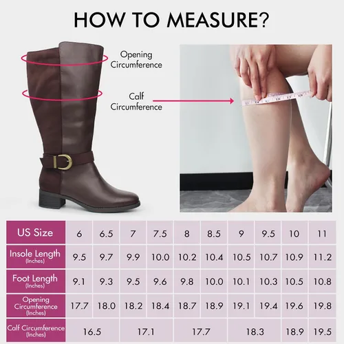Miniatura 5 de Hawkwell Botas altas hasta la rodilla con cremallera lateral extra anchas para mujer