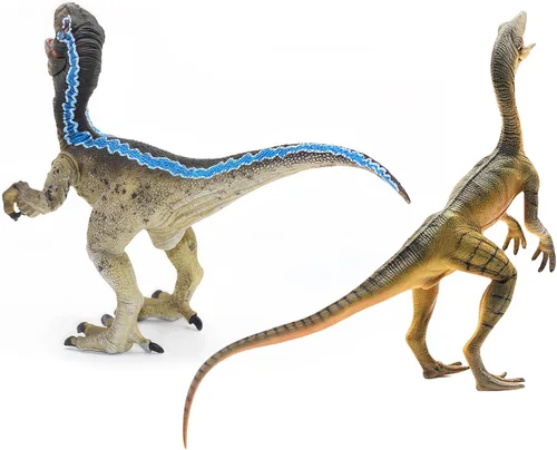 Miniatura 6 de Gemini&Genius Velociraptor Compsognathus - Juguetes de dinosaurio, figuras de acción de dinosaurio con mandíbula y manos móviles, juguetes de Raptor