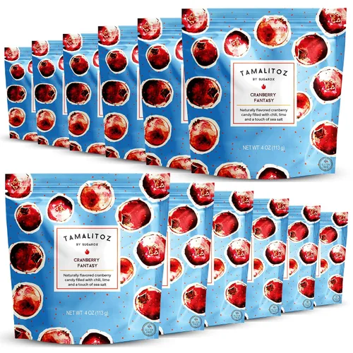 Miniatura 50 de Tamalitoz - Mango para masticar labios, caramelo duro mexicano de mango picante relleno de chile, lima y sal marina, caramelo de fruta hecho a mano