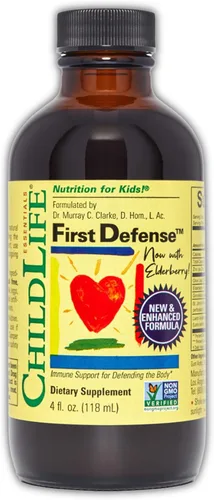 CHILDLIFE ESSENTIALS First Defense - Apoyo inmunológico para niños, apoyo inmunológico para niños, niños pequeños de 1 a 3 años, bebés de 6 meses en
