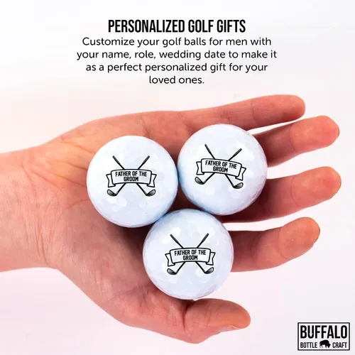 Miniatura 3 de Regalo de boda del padre del novio, funda de 3 pelotas de golf Wilson Staff Elite