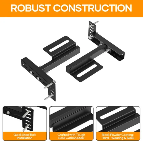 Miniatura 3 de Soportes de cabecera ajustables para marcos de cama de metal, kit de fijación universal para cabecero con extensión de estribo Se adapta a camas