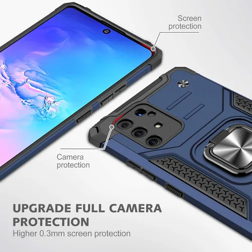 Miniatura 7 de Asuwish Funda para teléfono Samsung Galaxy S10 Lite con protector de pantalla de vidrio templado y soporte para anillo híbrido, accesorios de celda