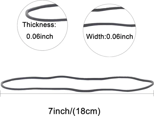 Miniatura 4 de Foshine Bandas de goma elásticas para botes de basura, tamaño grande, #117A, 200 unidades, bandas elásticas negras de 7 pulgadas para suministros