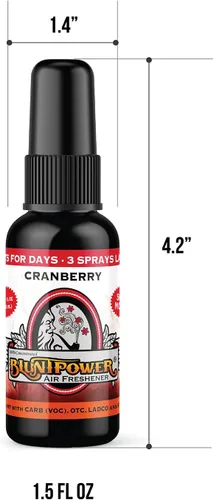 Miniatura 2 de BluntPower (arándano, 1 unidad) Ambientador concentrado – Ambientador a base de aceite premium en aerosol para el hogar y el coche – Spray de baño