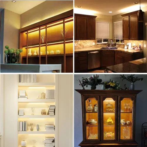 Miniatura 8 de Kit de Tiras de Luz LED Premium: 6 x 12 Barras Conectables + Interruptor Basculante para Iluminación Ambiental Blanca Cálida en Gabinetes, Closets