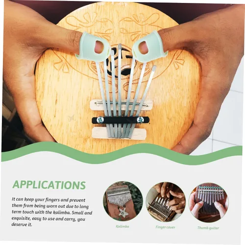 Miniatura 7 de Kalimba - Fundas para pulgares, protección para los dedos, cómodas almohadillas de silicona para sesiones de práctica prolongadas, cubiertas