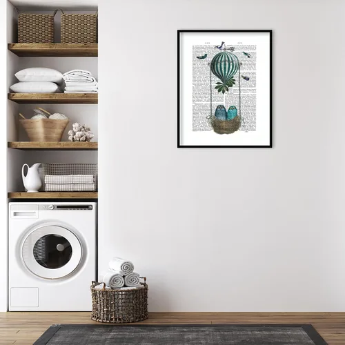 Miniatura 5 de Amanti Art Fab Funky - Lienzo decorativo para pared, diseño de nido de globo de búho de 41 x 33 pulgadas, arte de pared de animales, decoración