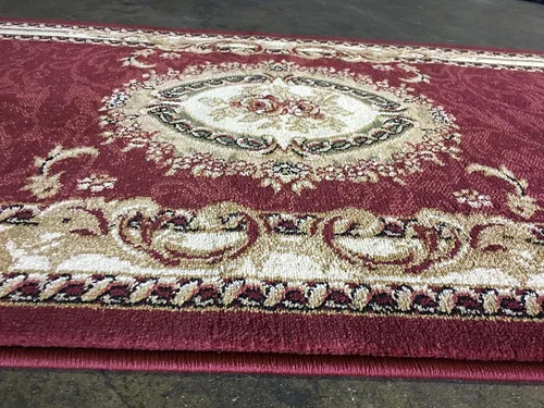 Miniatura 5 de Deir Debwan Alfombra tradicional Aubusson con diseño floral largo de 330.000 puntos, diseño 602 (31 pulgadas x 15 pies 8 pulgadas)