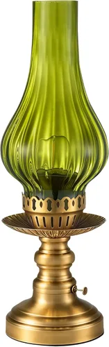 UMEXUS Lámpara de mesa inalámbrica recargable vintage con atenuador y control táctil, pequeñas luces alimentadas por batería, lámpara retro de