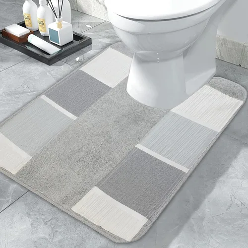Miniatura 2 de Popular Bath Modern LINE, alfombra de contorno, gris