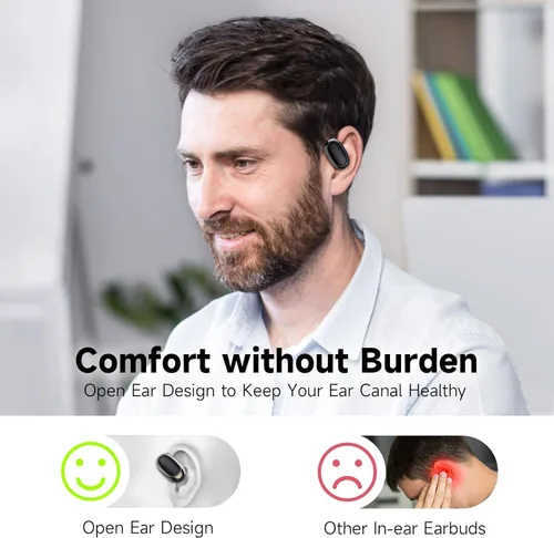 Miniatura 2 de Auriculares inalámbricos, auriculares de oído abierto, auriculares de sonido panorámico de 360 grados, DT4.0 sin pérdida de sonido, conducción