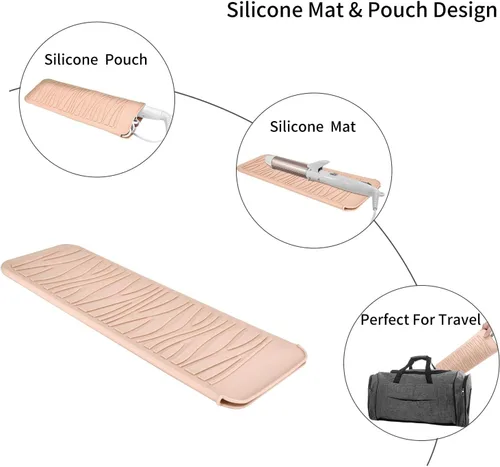 Miniatura 5 de Bolsa de viaje de silicona para alisador de cabello, plancha para prensar, rizador, plancha plana y herramientas de peinado Topo