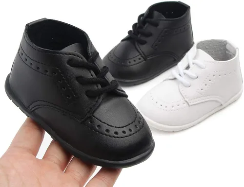 Miniatura 4 de Zapatos Oxford de piel sintética para niños y niñas, adecuados para gatear, vestido de boda, fiestas de cumpleaños y cualquier ocasión