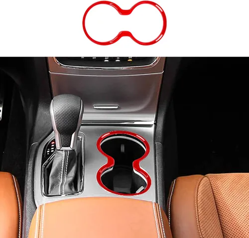 Miniatura 8 de para Jeep Grand Cherokee 2011-2021 Cubierta de Moldura del Portavasos Delantero, Anillo del Portavasos de la Fila Delantera ABS Accesorios Interiores