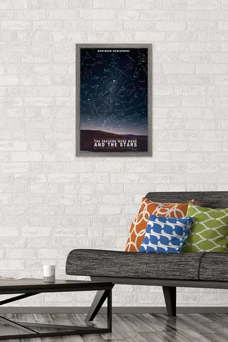 Miniatura 2 de Póster de pared de The Stars, 22.4 pulgadas de largo x 14.7 pulgadas de ancho, versión enmarcada de madera de granero