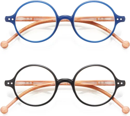 Miniatura 16 de Gafas de Lectura Redondas para Mujeres y Hombres con Bloqueo de Luz Azul, Lectores Circulares Unisex Ultraligeros, Gafas de Lectura sin Prescripción