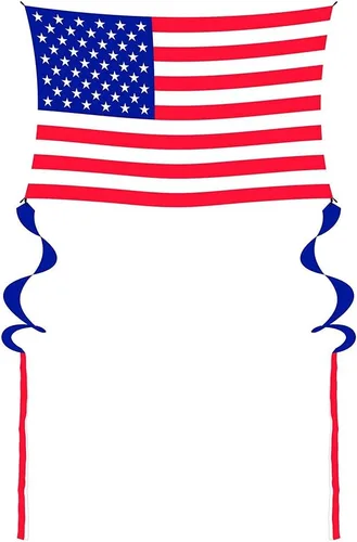 WindNSun Cometa de nailon 2D de gran tamaño, bandera de EE. UU., 70 pulgadas de ancho