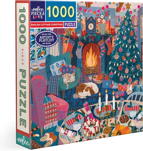Miniatura 21 de eeBoo Rompecabezas de 1000 piezas - Un rompecabezas de vacaciones felices para adultos, cuadrado de 23 x 23 pulgadas, hecho con tablero reciclado