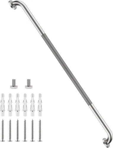 Miniatura 9 de Barra de agarre antideslizante para ducha de 24 pulgadas, acabado blanco frotado con aceite, diámetro de 1.25", Barra de agarre para baño Munzong
