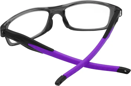 Miniatura 4 de BroLizard - Brazos de repuesto para Oakley Crosslink Glass Satin Black Frame - Púrpura