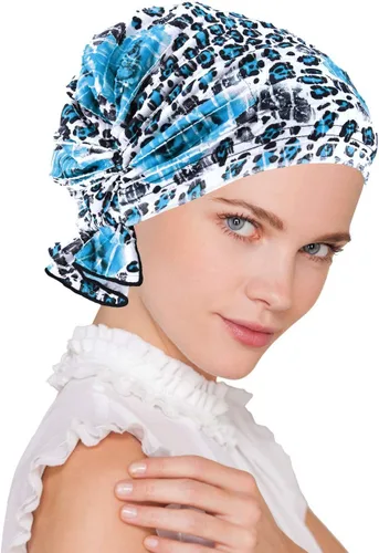 Miniatura 2 de Abbey bufanda tipo gorra de tela para quimioterapia, con fruncido, turbante suave, bandana para cáncer, para mujeres