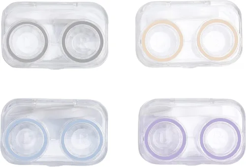 Miniatura 7 de 4 fundas para lentes de contacto, colorido soporte para lentes de contacto, kit de almacenamiento portátil para exteriores para viajes y hogar, claro