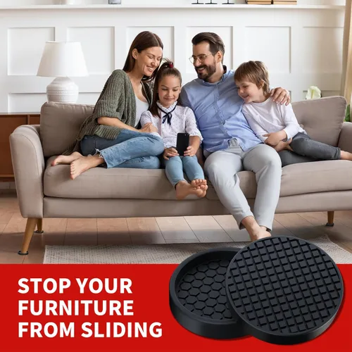 Miniatura 2 de Ezprotekt Almohadillas Antideslizantes para Muebles, 8 Piezas de 2" Copas de Ruedas de Goma, Posavasos Antideslizantes para Muebles en Pisos