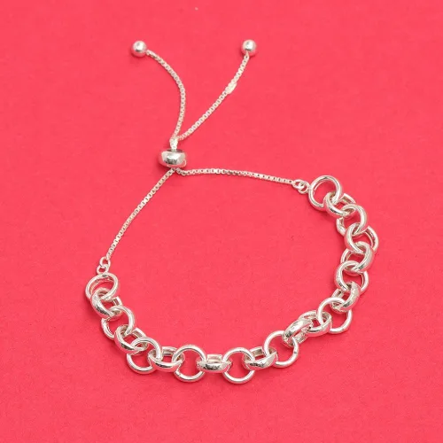 Miniatura 3 de Charmsy - Pulsera bolo ajustable de plata de ley 925 para mujeres adolescentes