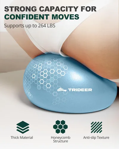 Miniatura 3 de Trideer Pelota de pilates de 9 pulgadas, pelota de ejercicio pequeña para yoga, entrenamiento de núcleo, terapia física, equilibrio, estabilidad