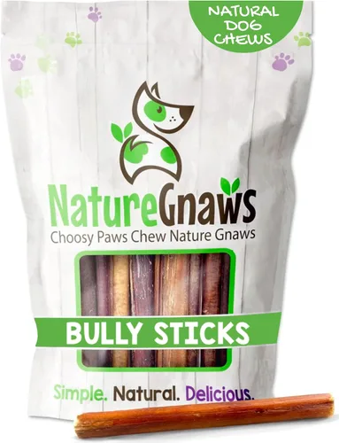 Huesos masticables Nature Gnaws para perros 12.7-15.2 cm (227 g) - Grosor mixto - De larga duración para masticadores agresivos y perros grandes -