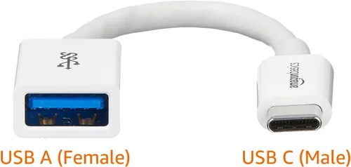 Miniatura 2 de Amazon Basics Convertidor de cable adaptador USB-C a USB-A 3.1 Gen1 hembra, 5 Gbps de alta velocidad, certificado USB-IF, para portátiles, tabletas