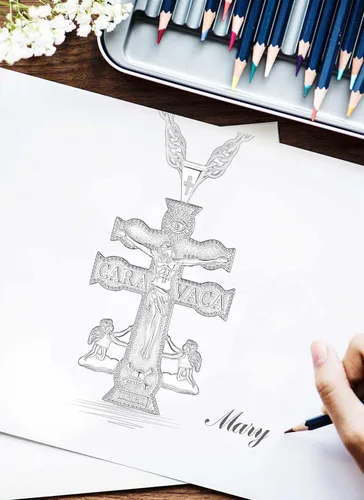 Miniatura 209 de CELESTIA Medallas de plata de ley 925 San Miguel/San Cristóbal/San Benito/San Gabriel/Virgen María/Jesús/Caravaca/Metatrón/Sello de los Siete