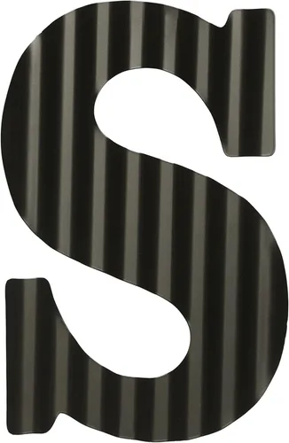 Miniatura 9 de COLLECTIVE HOME - Letras de 12 pulgadas para decoración de pared, letras negras corrugadas decorativas, arte de pared colgante con monograma, B
