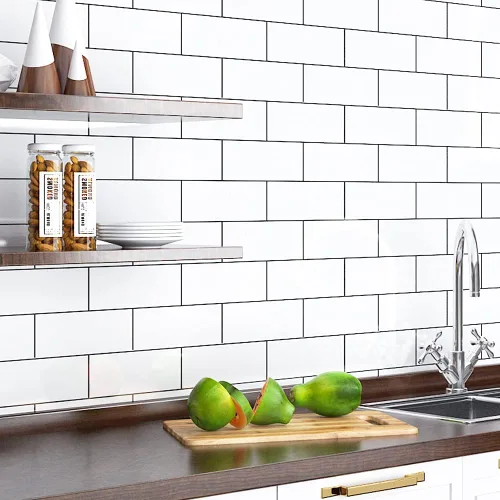 Miniatura 3 de ReWallpaper Papel tapiz de cocina para despegar y pegar, papel tapiz para pared de cocina, baño, impermeable, azulejos de metro, papel de contacto