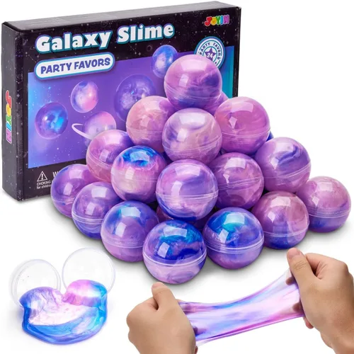 Miniatura 10 de JOYIN Slime Party Favors, Paquete de 24 Pelotas de Slime Galaxia - Elásticas, No Pegajosas, Sin Desorden, Alivio del Estrés y Seguras - Juguetes