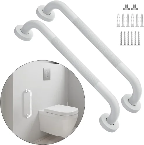 Miniatura 49 de Barra de agarre antideslizante para ducha de 24 pulgadas, acabado blanco frotado con aceite, diámetro de 1.25", Barra de agarre para baño Munzong