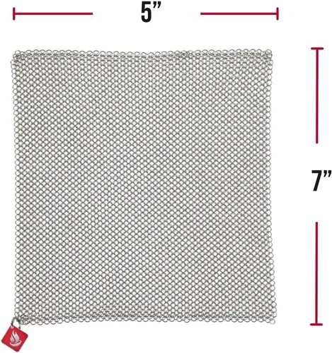 Miniatura 2 de Knapp Made Chainmail - Paño de cocina de 7 x 5 pulgadas, reemplaza tu esponja sucia, limpiador de utensilios de cocina, ollas y sartenes, dura toda