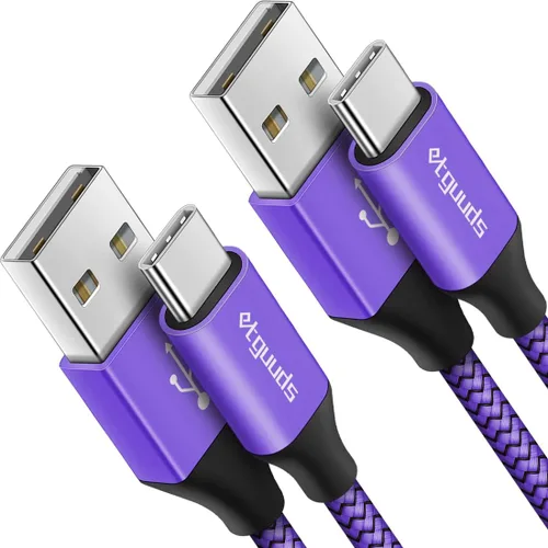 Miniatura 15 de Cable USB A a USB C de etguuds 2 m, paquete de 2 unidades, cable de carga tipo C de carga rápida de 3 A para iPhone 17 16 15 Pro Max 16e 17 Air