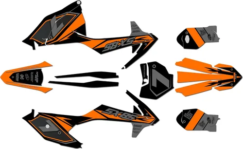 Miniatura 7 de Kit de gráficos para KTM 85SX SX85 (2018-2023) Bash Series Naranja 21 Mil-Dirt Pit Bike Calcomanías de motocicleta, calcomanía de carreras