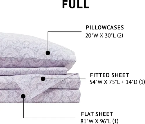 Miniatura 48 de Comfort Spaces Sábanas 100% algodón tamaño King, transpirables, naturalmente frescas, sábanas de algodón suave con bolsillo elástico de 14 pulgadas