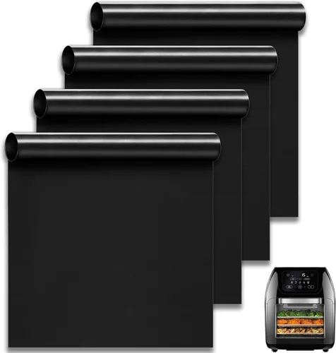 Miniatura 11 de Revestimientos para Horno para la Parte Inferior del Horno, 10"x9.7" Forros Reutilizables Antiadherentes Resistentes al Calor para Tostadora