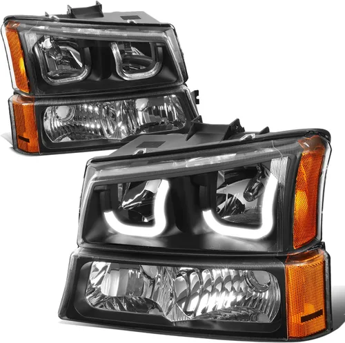 Miniatura 10 de Auto Dynasty Conjunto de faros LED DRL compatible con Chevy Avalanche Silverado 1500-3500 2003-2007, repuesto de faros delanteros laterales
