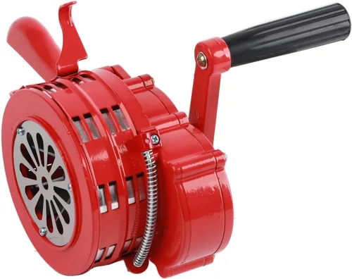 Miniatura 6 de Sirena de manivela, alarma portátil de funcionamiento manual de 120 dB, sonido fuerte, con carcasa de metal duradero, para escuelas, tropas
